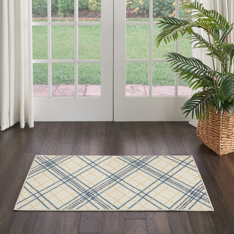Plaid Indoor Rug, Rectangle 2' x 4'