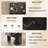35" Makeup Vanity Set with LED Mirror, USB Charging Station, 5 Drawers Storage, Black Vanity Desk with Stool for Bedroom-1652537281