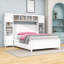 Lit double en bois 4 tiroirs avec armoires et tablettes-1846564720