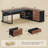 70.9" Executive Desk, L Shaped Desk With Power Outlets, Corner Computer Desk With 3 Storage Drawers For Home Office-1333981539