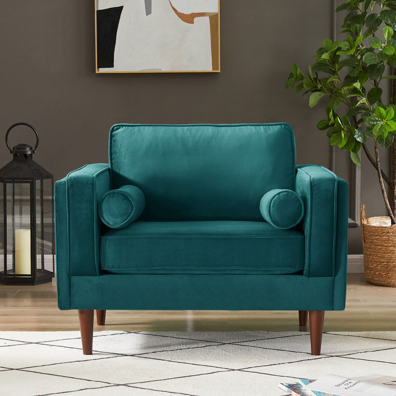 Kylo Velvet Armchair, Green Velvet