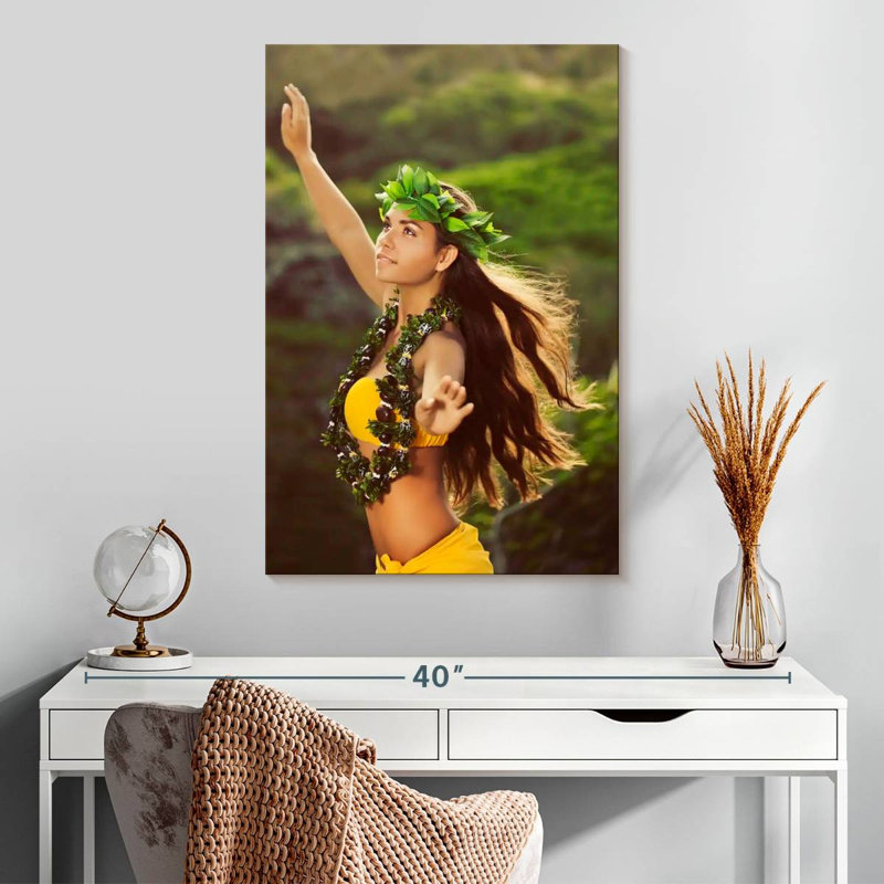 Enn Young Hula Dancer, 30" H x 20" W