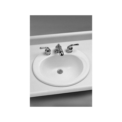 Commercial Cotton Vitreous China Oval Drop-In Bathroom Sink with Overflow