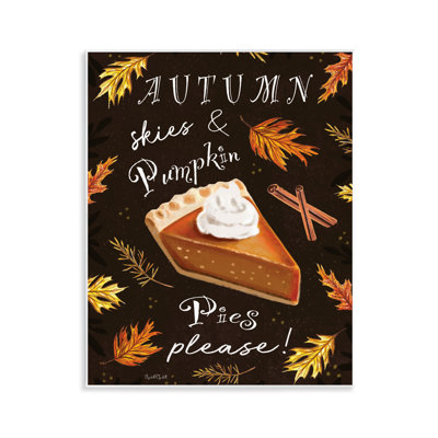 Plaque murale Autumn Skies & Pumpkin Pies, design par Elizabeth Tyndall
