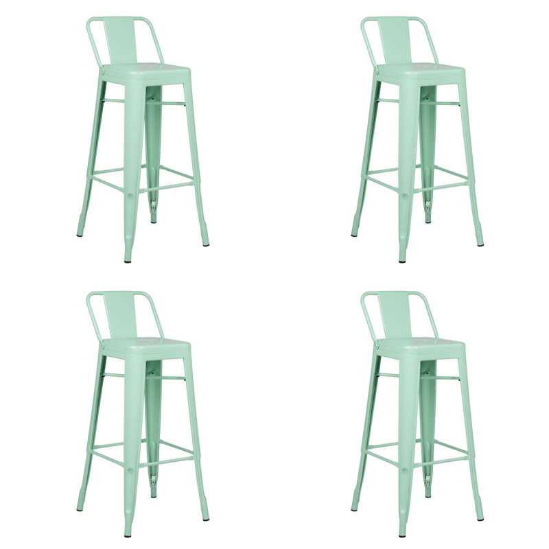 Tabouret de bar 26 po low back Hakana, Menthe verte