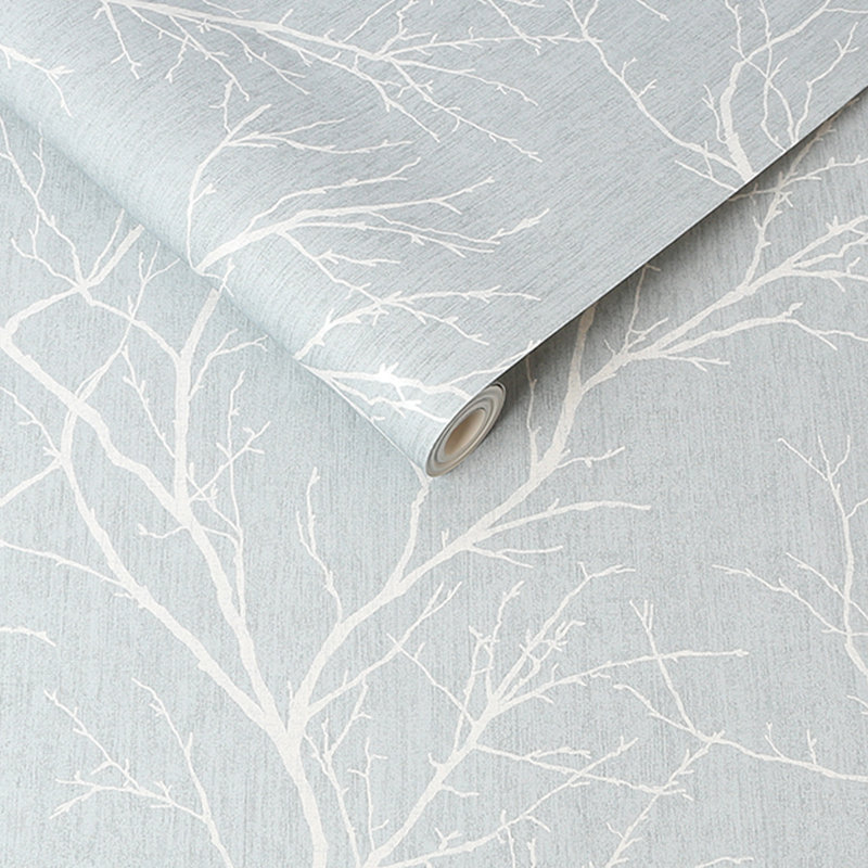 Fresco Duck Egg Winter Tree Wallpaper