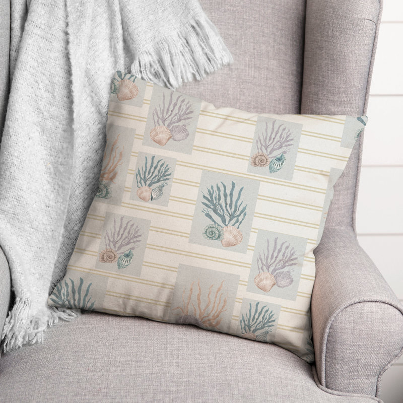 Coussin décoratif en polyester / mélange de polyester, Jaune