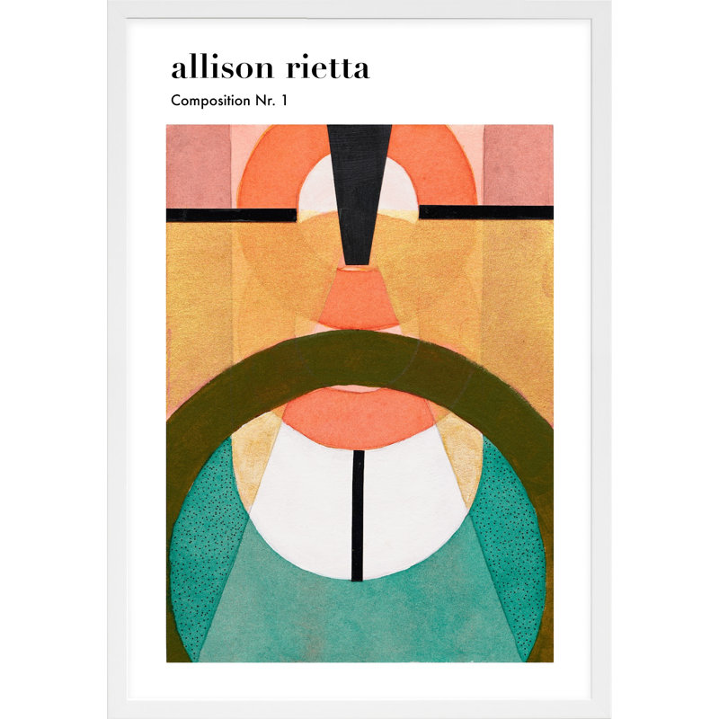 Composition de l'ibis Nr. 1 par Allison Rietta - impression encadrée, Cadre blanc, H 38 po x l 26,5 po x P 1,25 po
