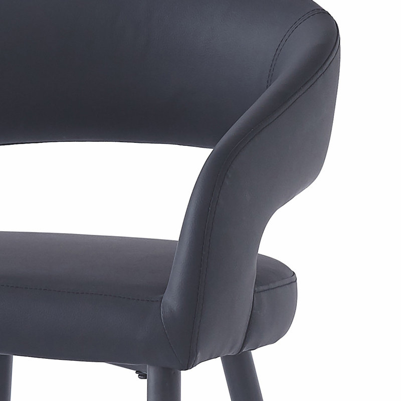 Benesha Upholstered Counter Stool, Black