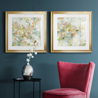Floral Blush - ensemble de 2 reproductions d'art sur toiles