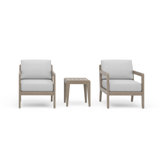 Ensemble d'extérieur 3 pièces avec 2 chaises longues et table de bout Ojai