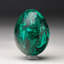 Œuf de malachite poli à la main