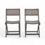 Ensemble de 2 chaises bistro pliables en osier pour patio ou cour arrière-1310255129