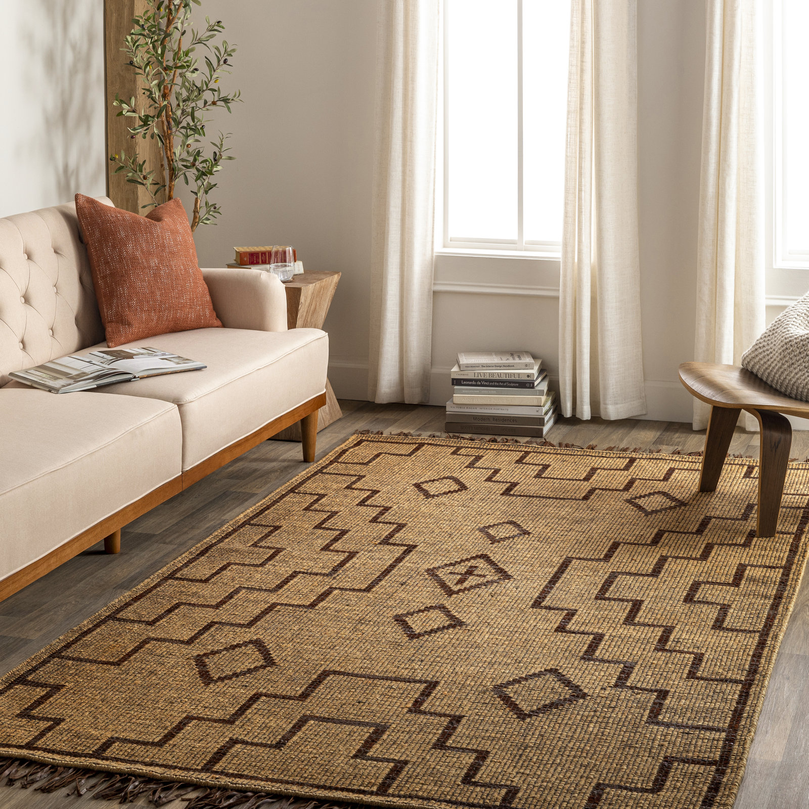 Alfi Hand-Woven Jute Rug, Rectangle 10' x 14'