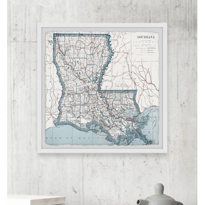 «White Louisiana Map», cadre photo