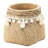 Set Of 2 Cement Planter With Woven Tassel Accent