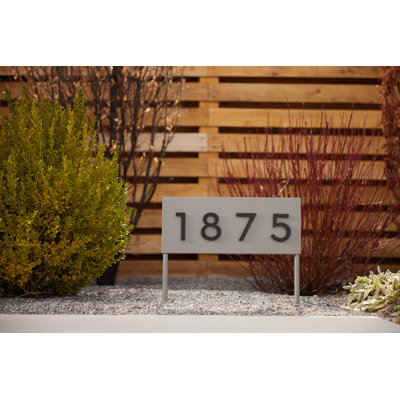 Panneau d'adresse en acier Hi voisin