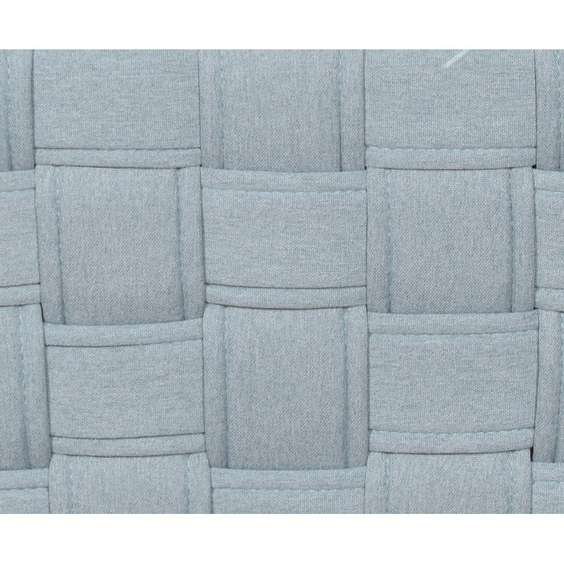 Table basse en chenille bleu sarcelle clair