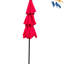 Parasol de patio extérieur 9 pi 3 po - rouge, ouverture facile avec manivelle, abat-jour de piscine et de jardin dans la zone inclinée rouge-1254721408