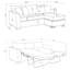 Bevis Upholstered Sleeper Sectional Chaise Sofa Camel-338241225