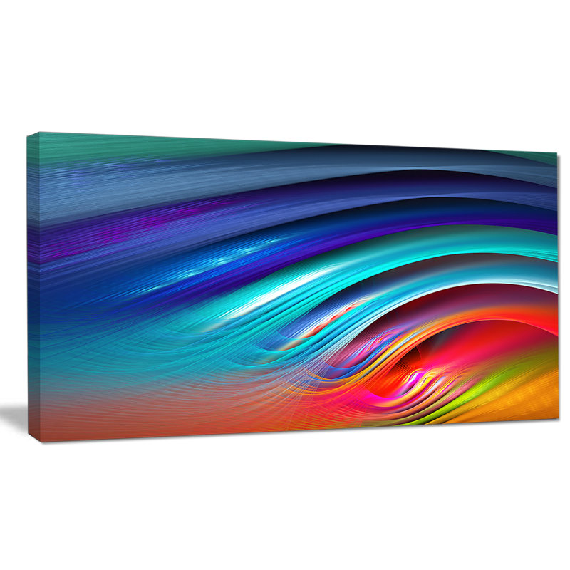 « belle ondulations arc-en-ciel », impression sur toile, H 16 po x l 32 po x P 1 po