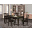 Ensemble de table de cuisine 5 pièces pour 4 personnes comprenant une table de salle à manger rectangulaire avec rallonge papillon et 4 chaises en bois massif, Cappuccino-131243335-131243332-49668260