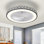 Ventilateur de plafond avec lumières 19 po, ventilateur de plafond réversible sans pales à profil bas de 6 po à DEL à intensité variable et plafonnier encastrable 3000k-6000k pour salon 