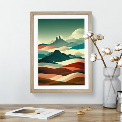 Surreal Abstract Mountain Landscape No.3 - Single Picture Frame Print