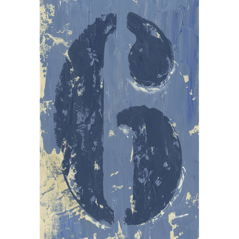 «Vintage Numéros VI» par Ethan Harper - reproduction d'art sur toile tendue, H 12 po x l 8 po