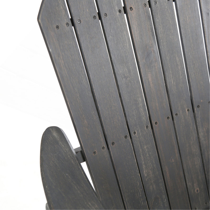 Chaise à bascule Malibu Adirondack, Gris foncé