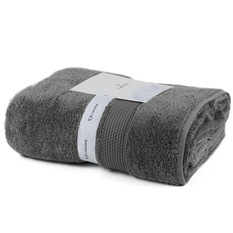 Lincove 100% Cotton Luxury Bath Towel  - Highly Absorbent & Eco-Friendly, Slate