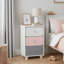 Liston 3 Drawer Bedside with Custom Green and Pink Panel Design