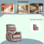 Fauteuil inclinable à bascule pivotant pour le salon, pivotant à 360 degrés, fauteuil inclinable moderne réglable, canapé inclinable classique et traditionnel avec support lombaire