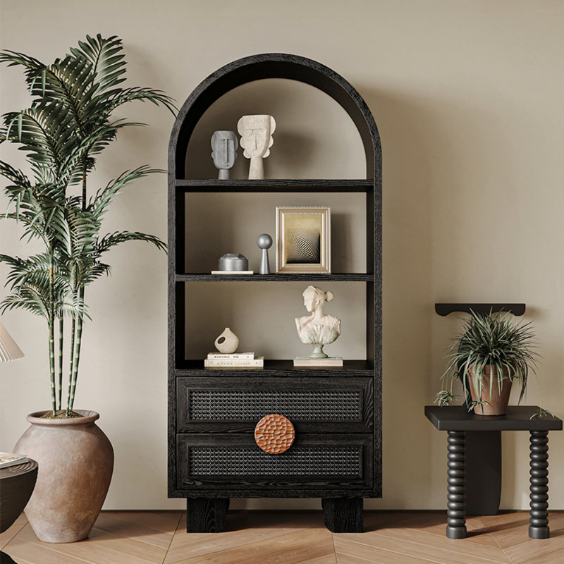 American Retro Black Display Cabinet