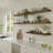  Large Floating Shelves for Wall Set of 2 Wooden Wall Shelves 30 in x 10 in x 1 in Room Decor Long Shelf with Invisible Wall Mount Bracket for Bedroom, Kitchen, Living Room, Walnut-676599099-676326581