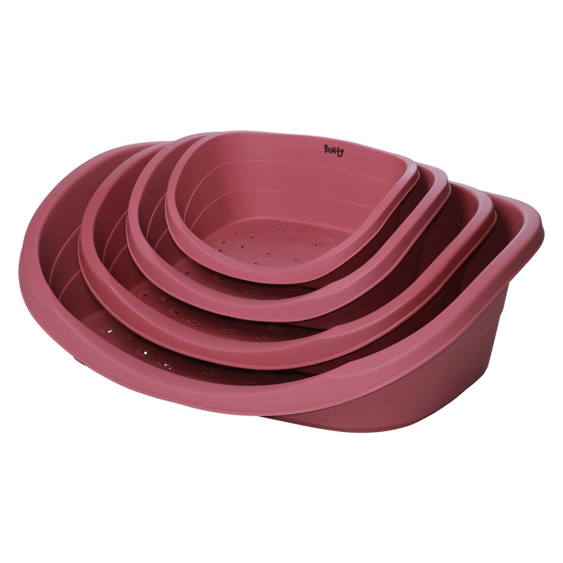 Shuler Plastic Pet Bed, Pink, 25 cm H x 54 cm W x 77 cm D