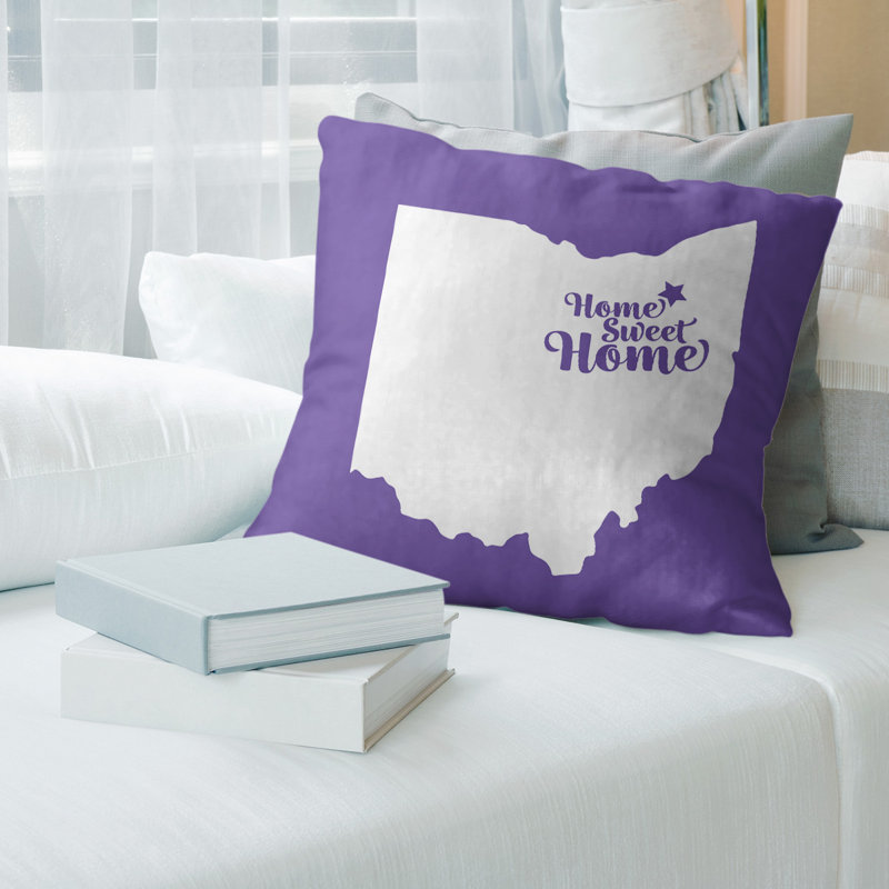 Housse de coussin pour la maison, Couleurs de l'aurore, 14 po x 14 po, Mauve