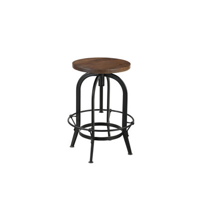 Jaydynn Swivel Solid Wood Adjustable Height Stool by Williston Forge
