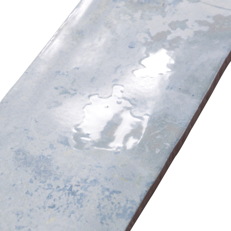Carrelage mural de style brique en céramique 3 po x 12 po Biarritz, Bleu