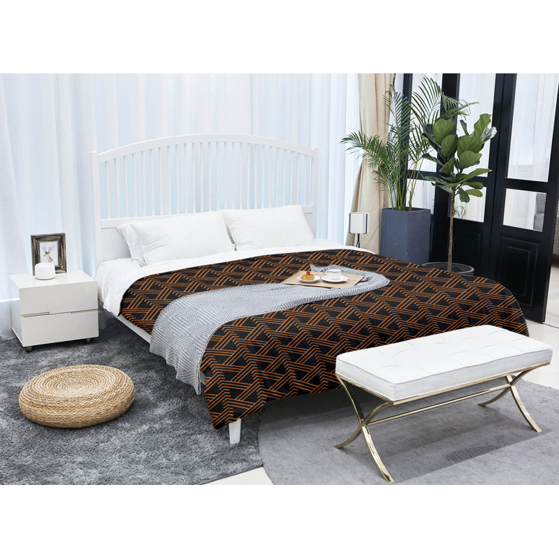 Polyester Comforter, Twin XL Comforter, Brown/Orange