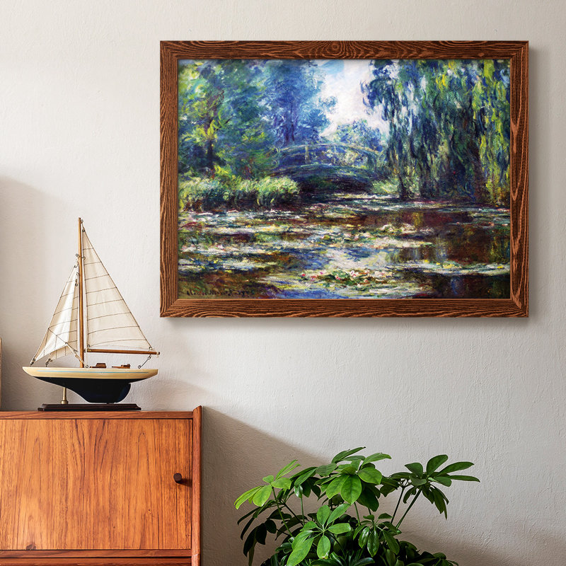 «Water Lillies in Monets Garden», reproduction d'un seul cadre photo sur toile, Érable, H 14 po x l 20 po x P 1,5 po