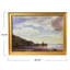 Watercolor Seascape Print With Wood Frame
