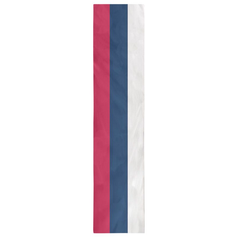 Chemin de table Seattle, Atlanta, 72 po x 16 po, Rouge écarlate / bleu marine / blanc