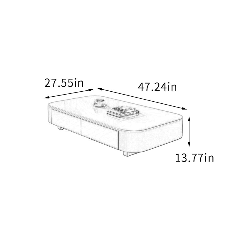 Table basse Modern Simplicity Home, Blanc