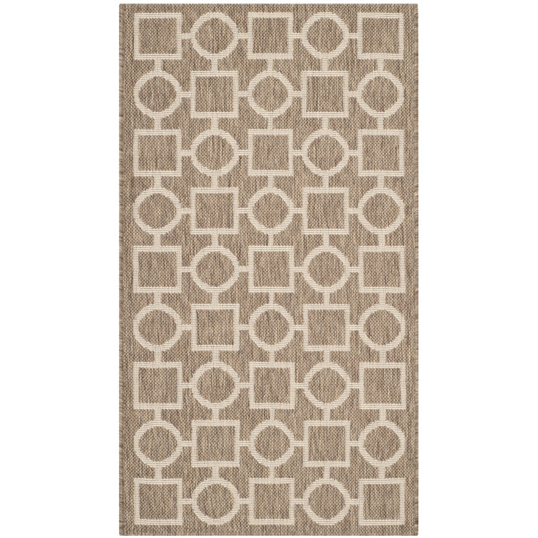 Arneshia Geometric Brown/Tan Area Rug