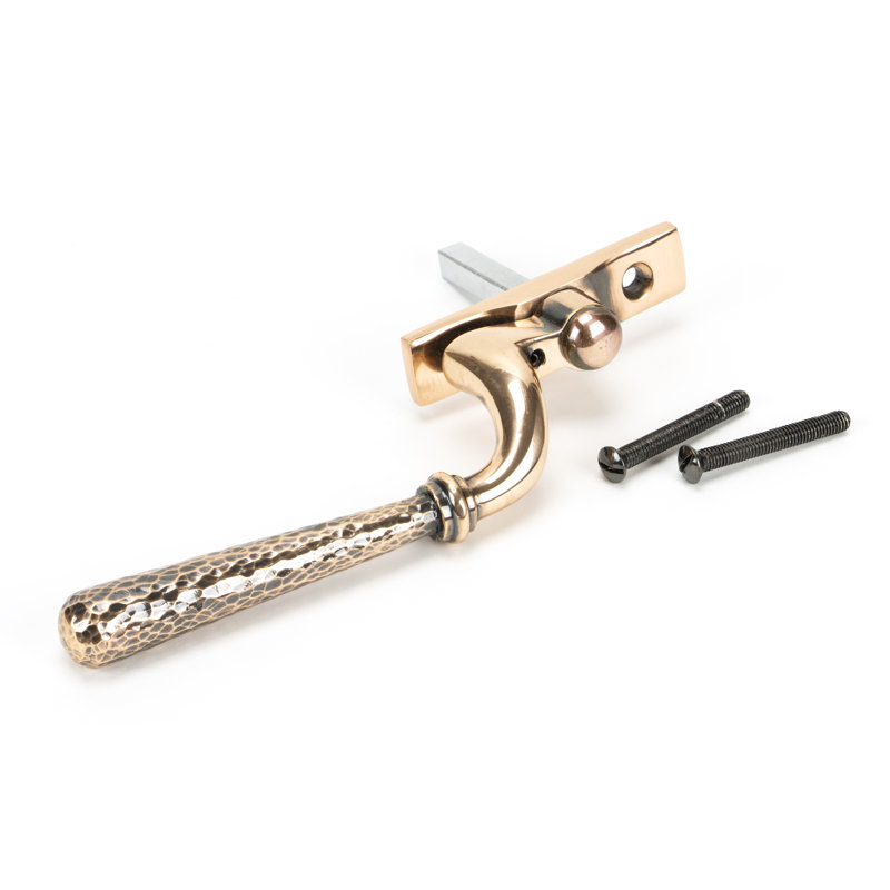 Hammered Newbury Espag Door Accessory, Polished Bronze