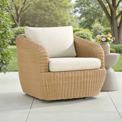 Fauteuil de jardin pivotant Cambelle avec coussins