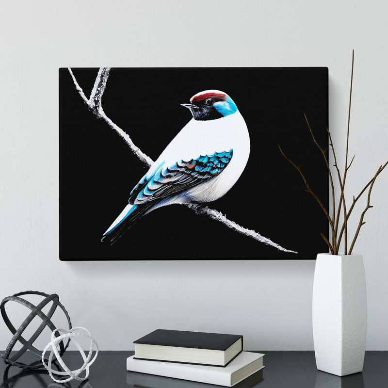 Painted Bird - Wrapped Canvas Print, 40cm H x 60cm W x 3cm D