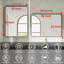  Miroir de salle de bain à cadre doré / noir / argenté, miroir de meuble-lavabo 24/30/36/48 pouces, miroir mural lumineux, anti-buée, à intensité variable, rétroéclairé à 3 couleurs (horizontal / vertical)-1320234626-1320234655