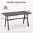 59'' x 29.5'' Rectangle Rustproof Patio Dining Table w/ 1.93'' Umbrella Hole